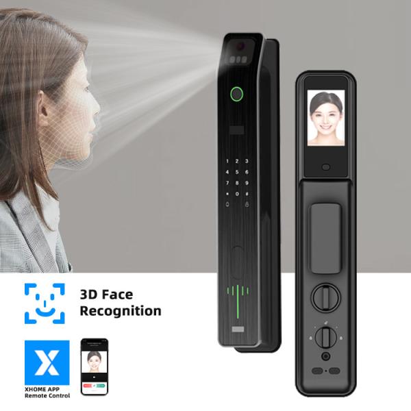 Night Vision Face Recognition Door Lock 80mm Smart Digital Locks