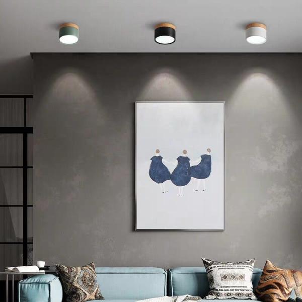 LED Downlight dimmable 5W 7W 9W12W15W Nordic wood modern Led surface mounted ceiling light(WH-WA-13)