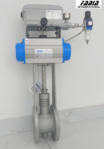 Vanne pneumatique pour gaz de combustion à haute température