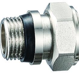 4301 Multi-turn Brass Angle TRV Valve Radiator Supply Valve DN15 Nickel Plated with Female Threads x Flex. Male Nipple