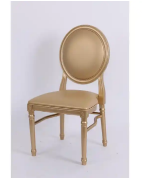 Specific Hotel Chair Modern Design Luxury Shiny Gold PP Resin Popular Dining Chair Ghost Wedding Louis Chair