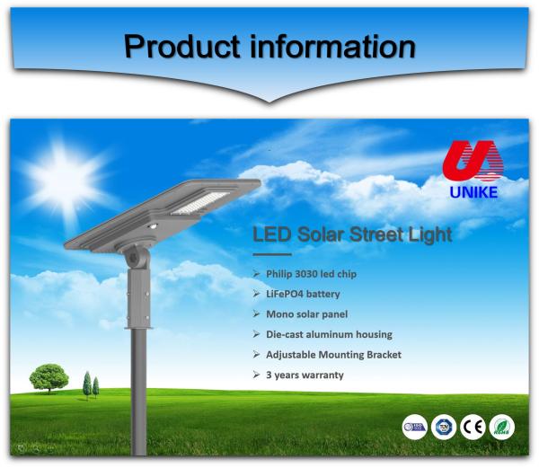 20w 80w 30w Led Solar Street Light Outdoor Solar Street Lights 6400lm Max