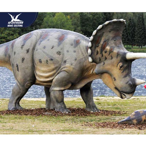 Mechanical Animatronic Outdoor Dinosaur Garden Statue Attractive For Exhibit