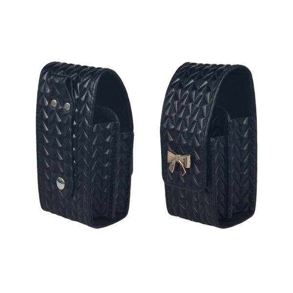 Luxury Lattice Wallet Flip Cover Diamond cover for IQOS tobacco Genuine leather Belt clip pouch holster