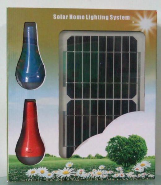 Portable solar lamps 5W with 2pcs LED bulbs lithium battery solar home lighting system CE factory price