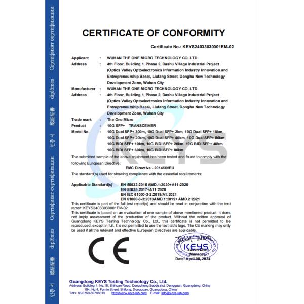 DDMI Enabled 6G SFP Optical Module for Long-Range Data Transmission up to 40km
