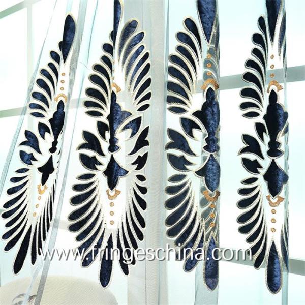 European Style Home Textile Blackout Jacquard Embroidery Window Curtain