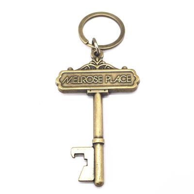 70mm Metal Bottle Opener , Zinc Alloy Plating Antique Key Bottle Opener