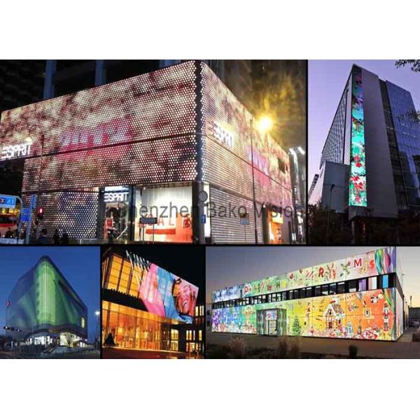 Aluminum Panel Transparent Glass Led Display , P10 See Through Led Screens 1920 Hz