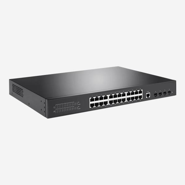 4 ports de fibre de SFP posent le commutateur de 3 PoE avec les ports 380W de 24G PoE