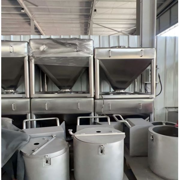 GMP Pharma Lifter Automatic 500L Hopper Lifting And Feeding Machine