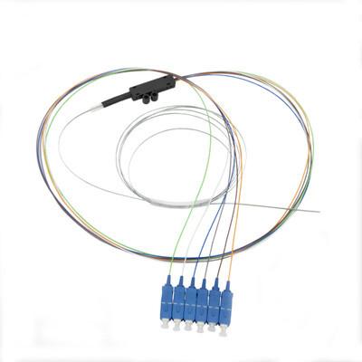 6 Fibers Fiber Ribbon Pigtail Ribbon Fiber Pigtail Fanout Kits  Singlemode SC UPC LSZH 1m