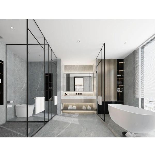 Air Mez Plataforma de trabalho de mármore cinza 18mm espessura Plataforma de trabalho de mármore popular Vanidade cinza