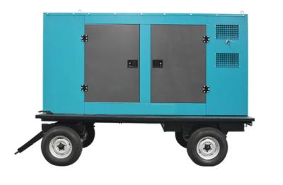 tipo gerador diesel de refrigeração água do reboque 80kva com dossel à prova de som