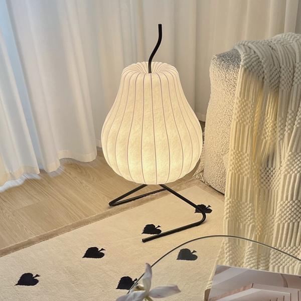 Wabi-Sabi Silk Floor Lamp Home Bedroom Living Room Atmosphere Floor Light