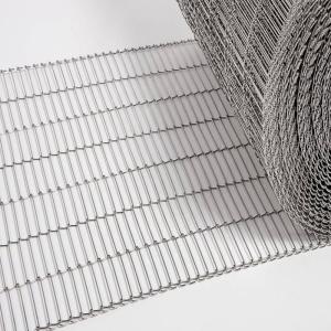 Food Grade High Temperature Resistant Flat Flex Wire Mesh Stainless Steel Conveyor Belt Customizable Size