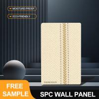 Panneau mural en SPC en gros personnalisé 600*2440*4mm imperméable à l'eau et résistant à l'usure Pierre plastique écologique Panneaux muraux en marbre en PVC pour appartement