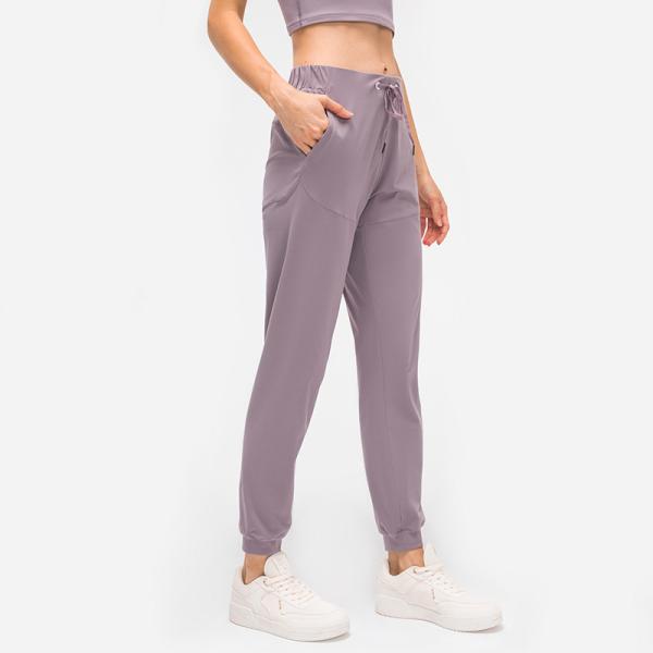 Loose Joggers Drawstring High Waist Yoga Pants 210gsm Workout Joggers For Women