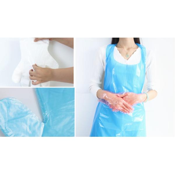 Practical high quality transparent disposable hdpe vinyl pe glove thickened disposable clear plastic gloves