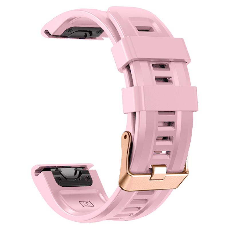 Replacement Popular Quick Fit for Men Luxury Silicone Watch Strap Rose Gold Buckle for Garmin Fenix 7S 20mm Silicone Watch Band