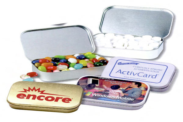 O logotipo feito sob encomenda imprimiu a caixa oval pequena da lata dos doces do produto comestível da caixa 150g da lata do metal