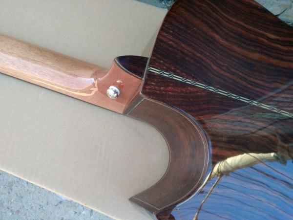 AAAA handmade all Solid ebony wood single cut guitar 14 frets imported wood armrest GA acoustic electric guitar