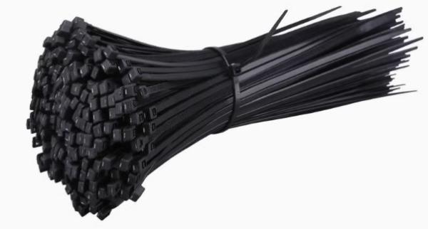250mm Black Self Locking Plastic Cable Tie Pa66 Disposable Cable Wire Ties