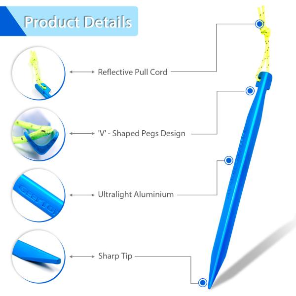 Y Shaped 10Pcs Stakes Pegs Outdoor Camping Accessories