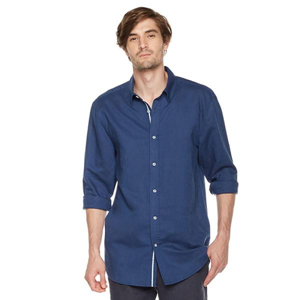 4 Seasons Cotton Mens Casual Linen Shirts Lightweight Long Sleeve