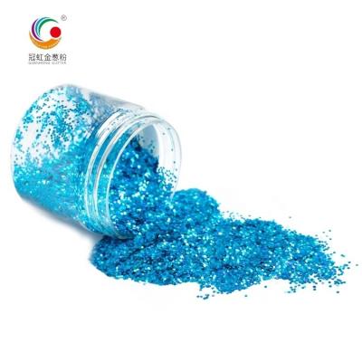 Stationary Leather Bulk Holographic Glitter Iridescent Blue Laser Powder