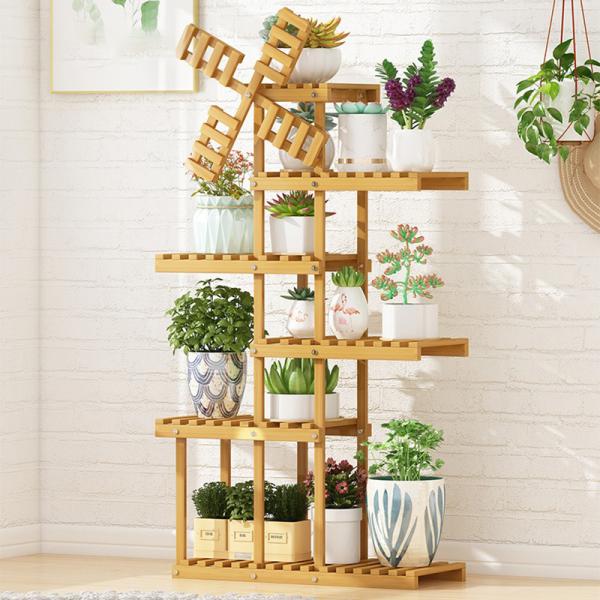 Decorative Outdoor Plant Shelf, Planter Stands for Indoor Plants, Large Shelving Unit Courtyard Flower Rack Pot Holder