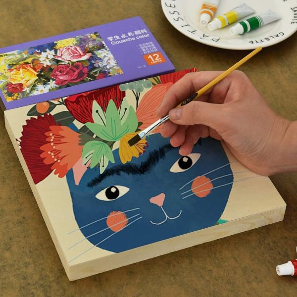 Unpolished wood cradle painting board is suitable for art and handicrafts wood canvas board