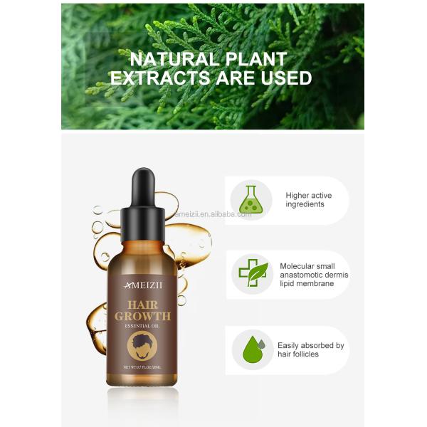 Natural Argan Hair Regrowth Serum Anti Loss With Ginger Essential Oil
