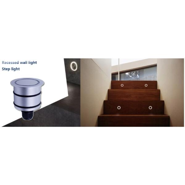 Outdoor Modern Led Embedded Wall light 24V 3w Aluminum Round Step Stair Light