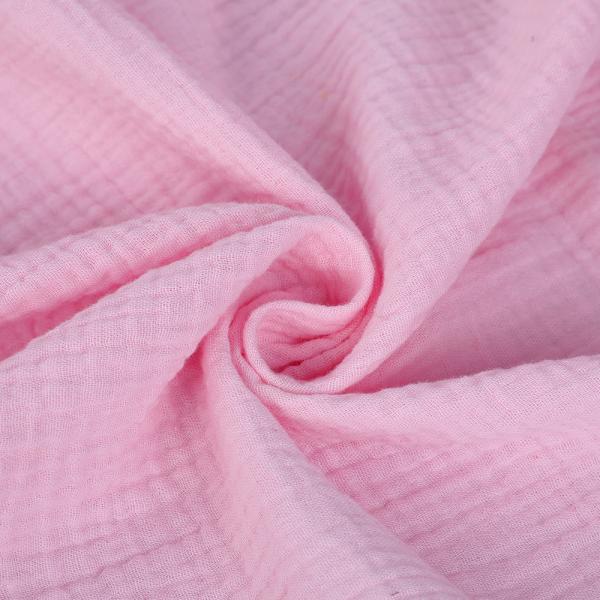 High Quality Wholesale Factory Woven Fabric Solid Color Crinkle Fabric Pure Cotton for Girls Women's Clothing Dress Shirt