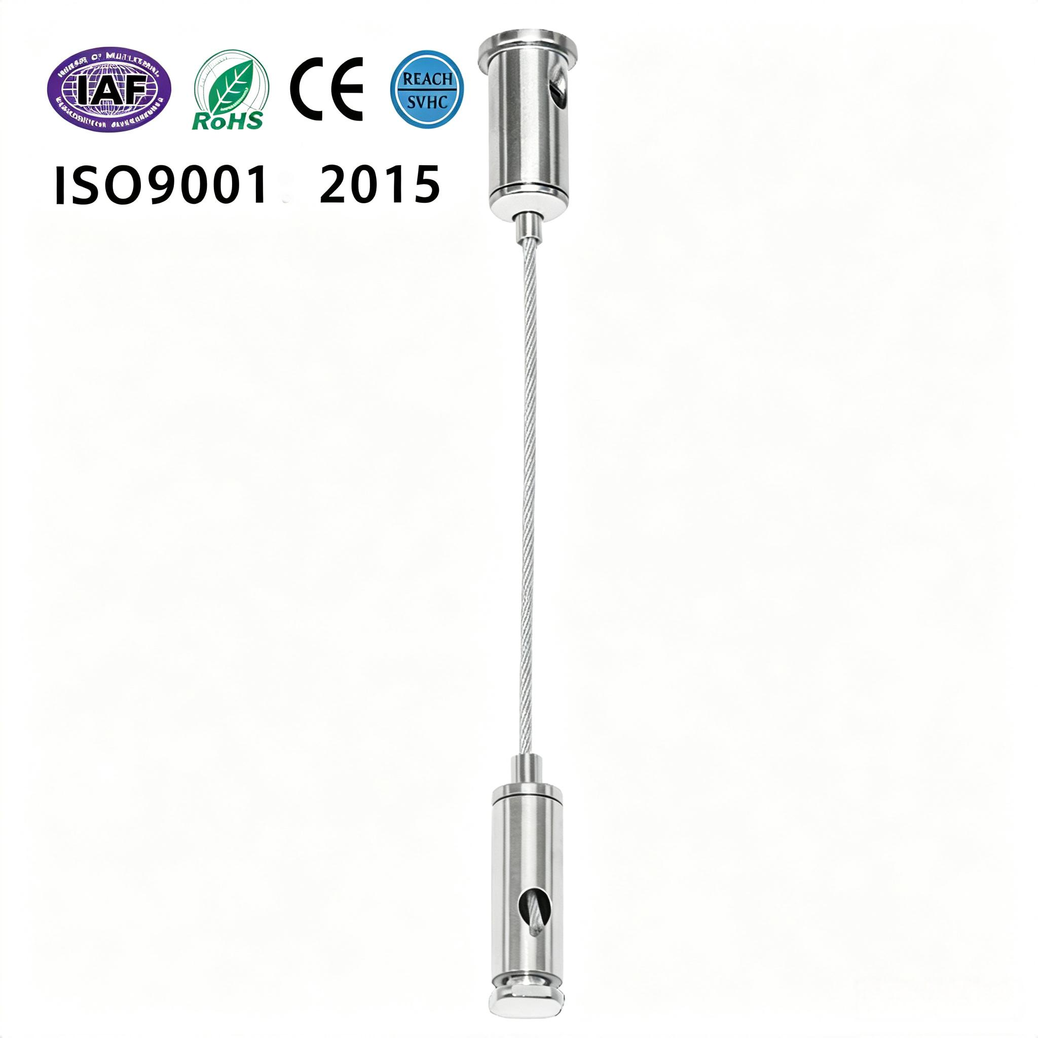 Dual Side Linear Lights Adjustable Suspension Kit with Wide Wire Rope