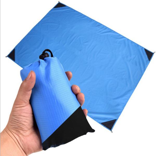 Custom Oxford Lightweight Portable Beach Mat Waterproof Pocket Camping Picnic Blanket