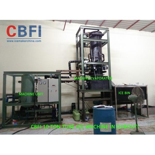 10 тонн в машину трубки льда дня с холодной комнатой, водяным охлаждением