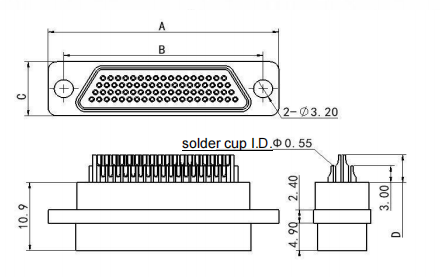 J30J-21ZKSP Micro D Rectangular Connector 21 Contact High Density Electrical Connector