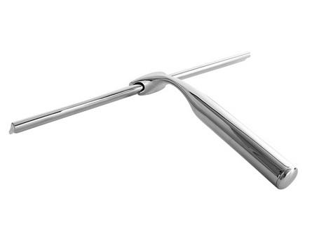 Chromed Stainless Steel Shower Window Squeegee SUS304 Zinc Alloy Glass Wiper
