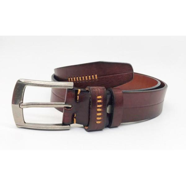 Zinc Alloy Buckle Brown 38mm Mens Casual Leather Belt