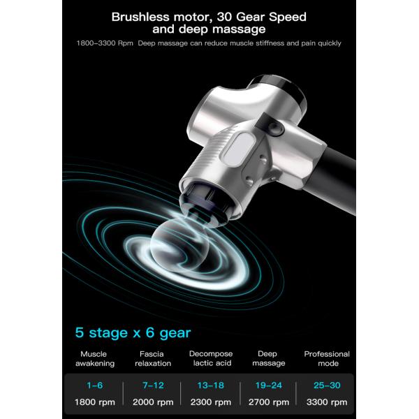 Оружие массажа мышцы ткани электрического Massager тела вибрации регулируемое глубокое