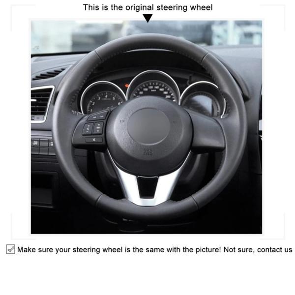 DIY Suede Steering Wheel Cover for Mazda 3 Axela Mazda 6 Atenza Mazda 2 CX-3 CX3 CX-5 CX5