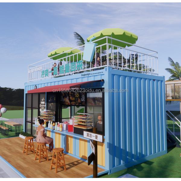 Hotel de diseño moderno 20 pies o 40 pies Contenedor prefabricado Cafetería y bar para hotel