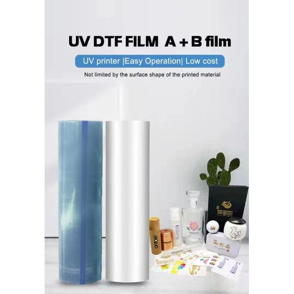 Flexible Transparent White UV Printing Film 30cm 60cm CMYK White Varnish