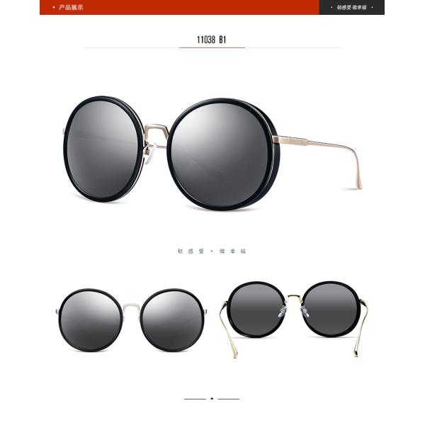 Women Scratch Resistant Sunglasses , Grey Blue Plastic Sunglasses Metal Temples