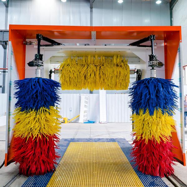 Car Cleaning 368*230*285cm Full Automatic Rollover Car Wash Machine Equipment with Style and 3 Brush System