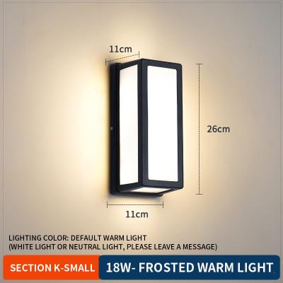 A lâmpada de parede 16*16*10cm Ac85-265v lixa o alumínio 3000k/6000k + o acrílico pretos