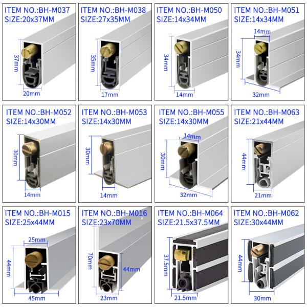 Automatic Drop Down Bottom Seals for Wooden Door Fully Cover Silicone Rubber Strips