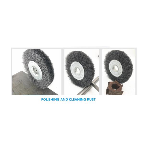 A roda frisada Deburring do fio do ODM OD 200mm do OEM escova o carbono alto 0,3 milímetros de material do fio de aço